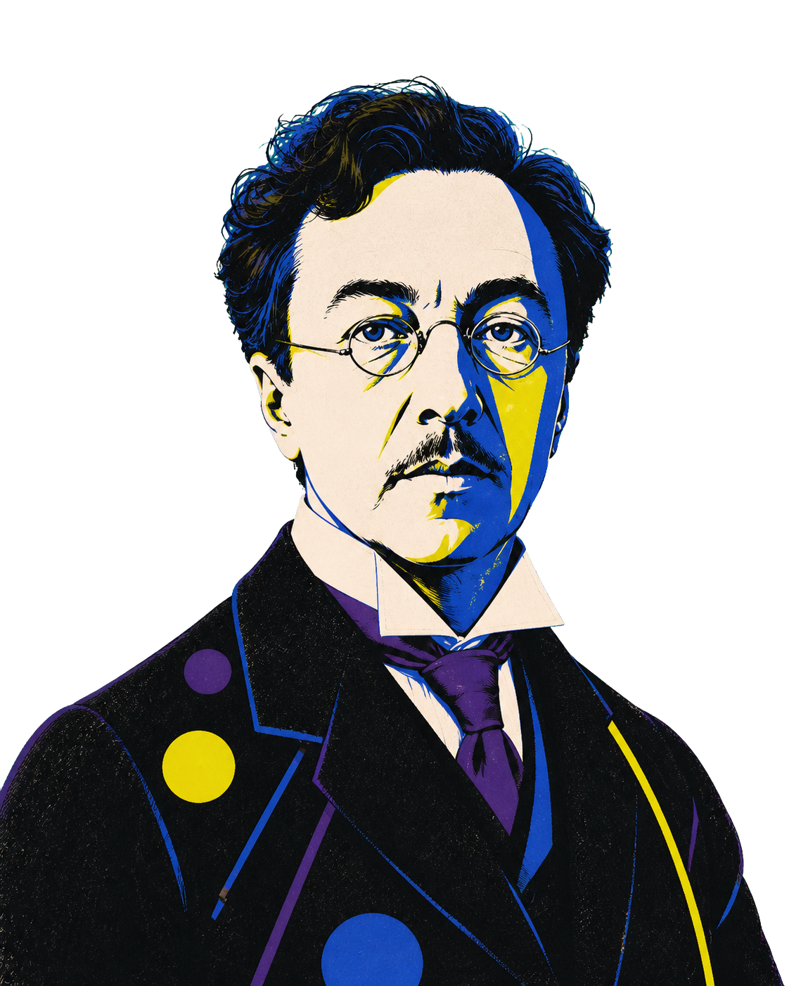 Retrato ilustrado de Wassily Kandinsky