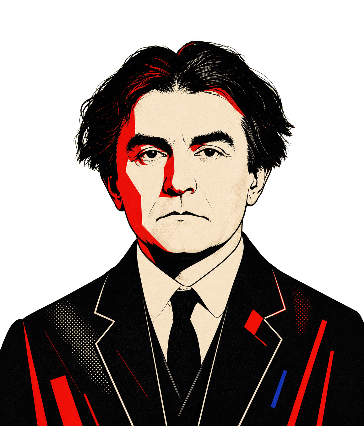 Retrato ilustrado de Kazimir Malévich