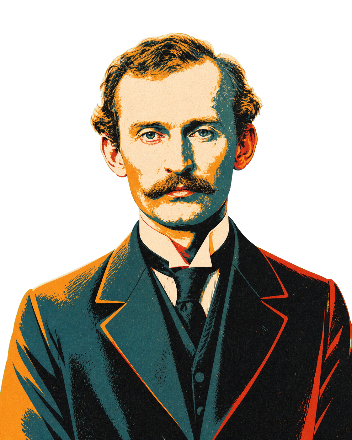 Retrato ilustrado de Edvard Munch